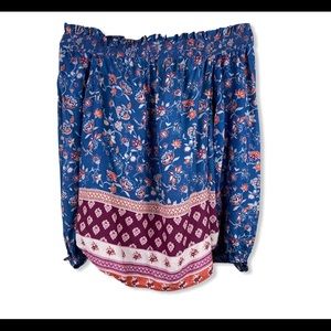 BeachLunchLounge Floral Off the Shoulder Boho Top